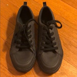 Cat & Jack Tie up‎ Sneakers Black Size 5 youth